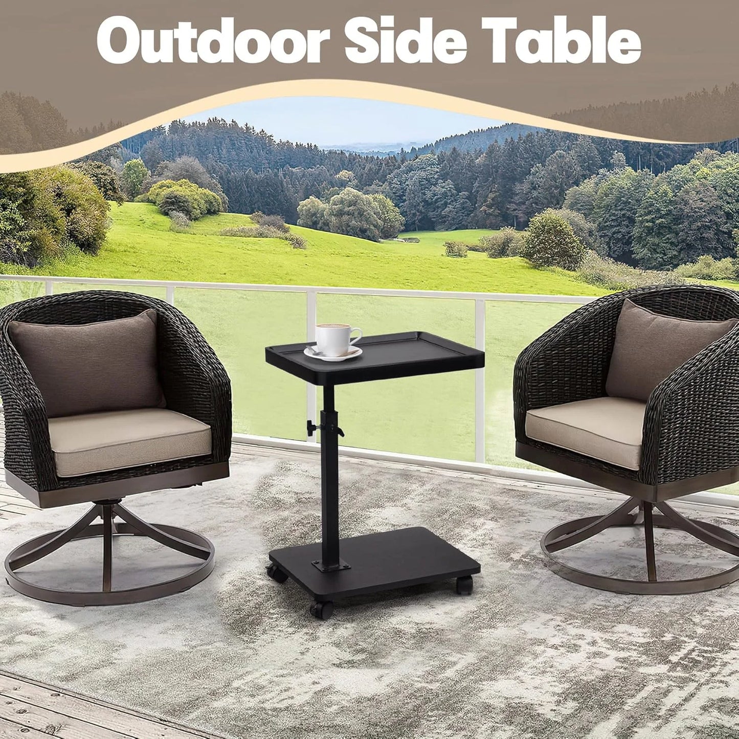 Ljustra C Shaped Side Table Mobile Coffee Table Modern Minimalist Design