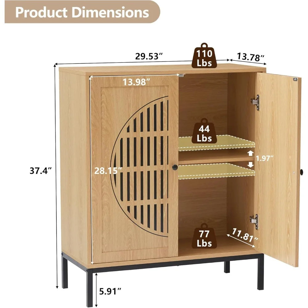 Sideboard Buffet Cabinet Storage Farmhouse 2 Doors Accent Console