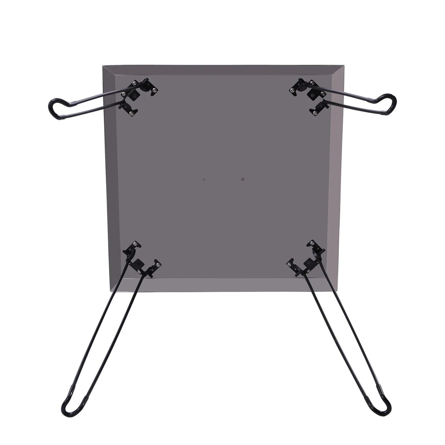 Stainless Steel Fire Pit Heat Deflector Square Lid with Foldable Legs