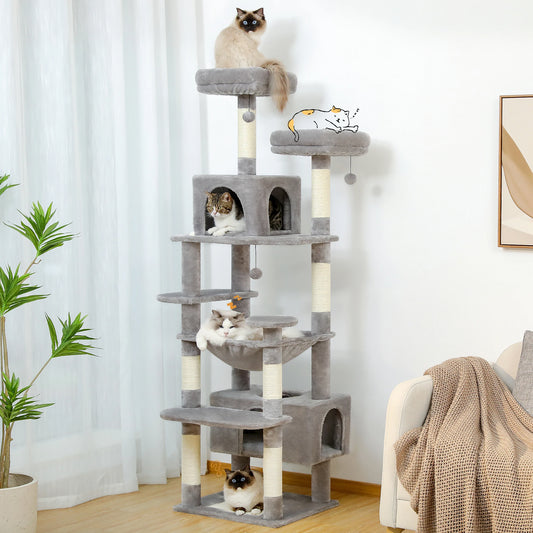 Large Cat Tree Tower Indoor Cats Scratching Posts Hammock Condo Toys