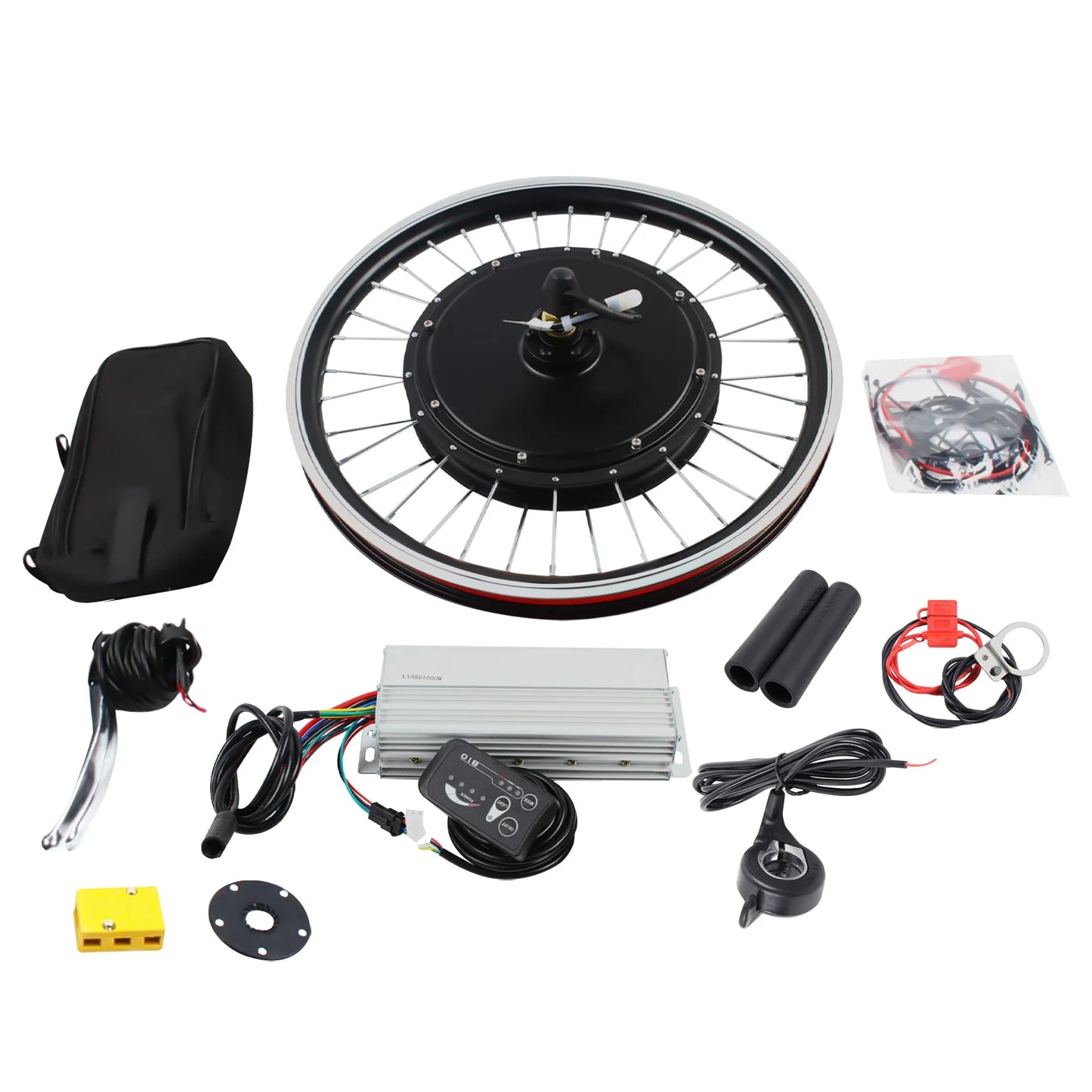Front Wheel Hub Electric Bike Conversion Kit 1000W 20-inch E-Bike Wheel