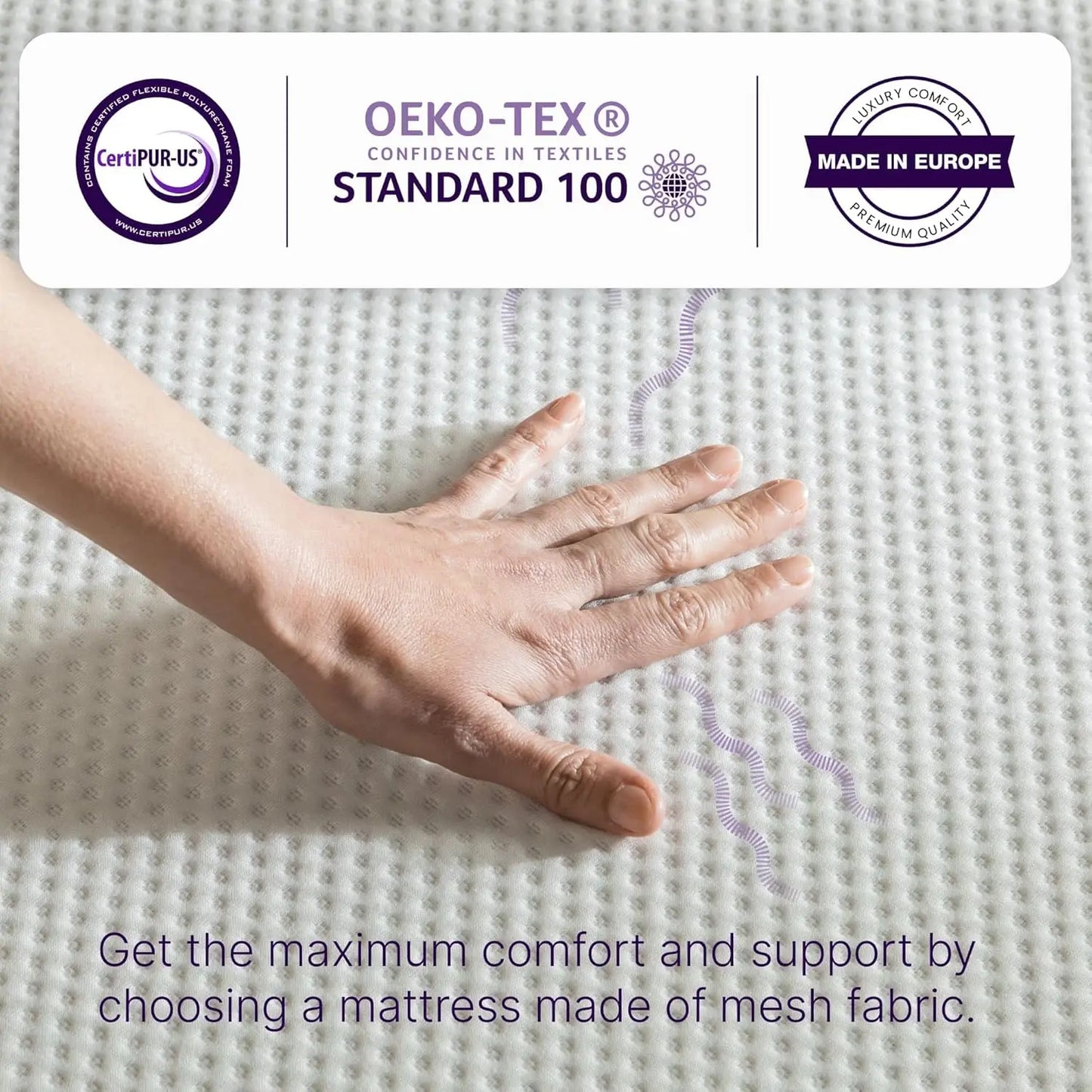 Ljustra Charcoal Memory Foam Mattress 6-14 Inch CertiPUR-US Medium Firm