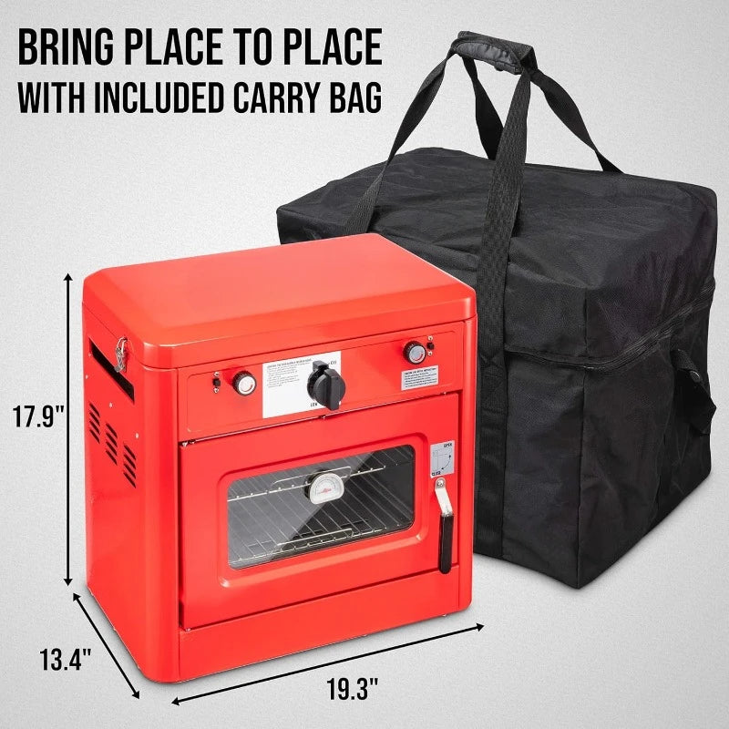Outdoor Gas Camping Oven Portable Propane Stove with Carry Bag CSA Approved