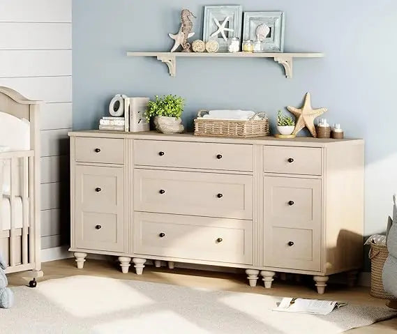 Children's Bedroom Furniture Set with 5-Drawer Dresser and Nightstands