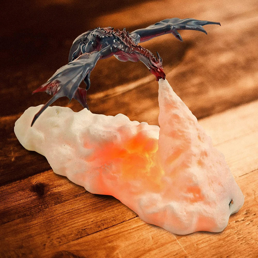 3D Printed LED Dragon Night Light Kids Bedroom Living Room Lamp