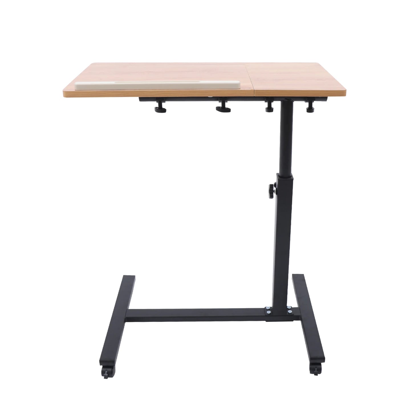 Adjustable Height Laptop Desk with Wheels Portable Mobile Workstation