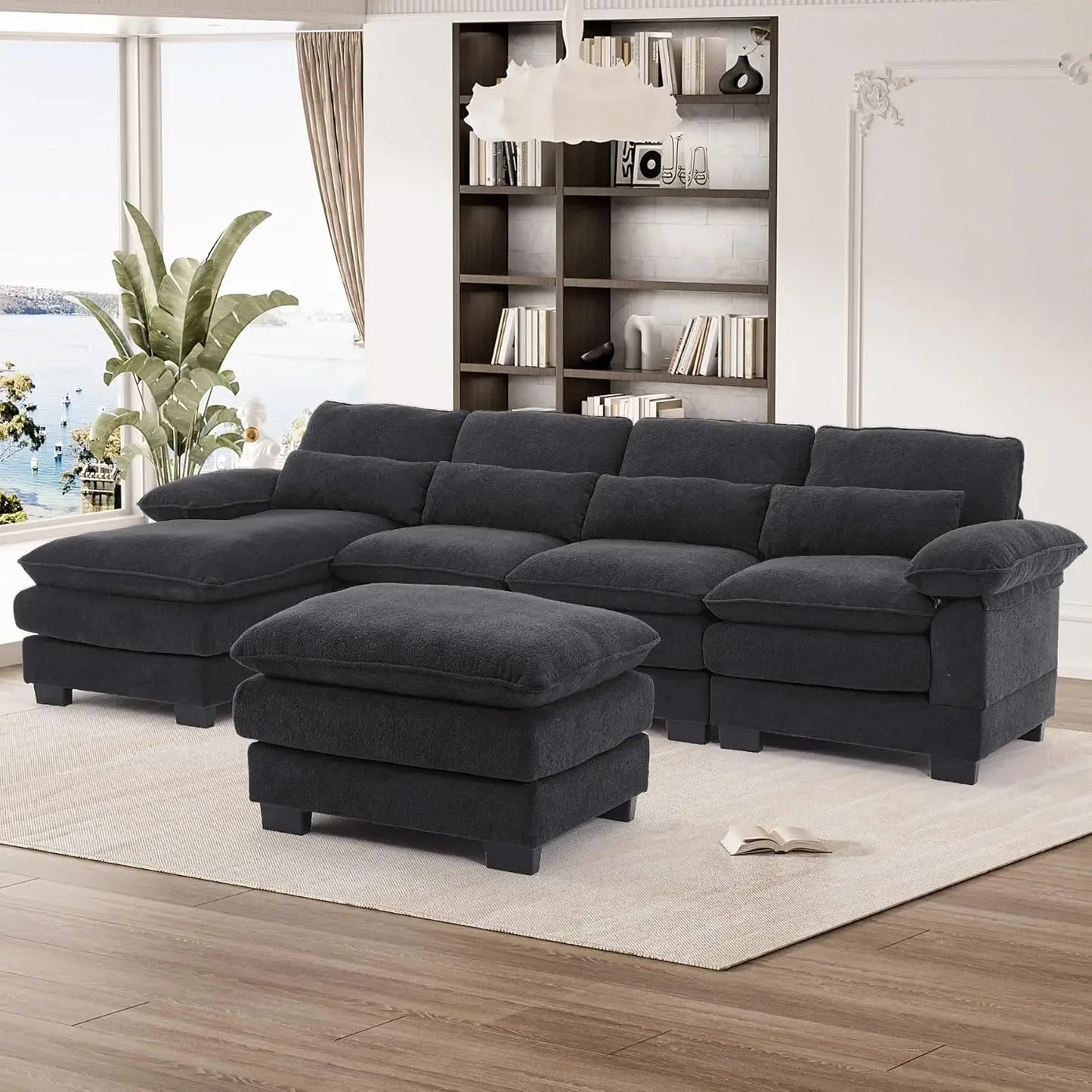 Ljustra U Shape Sectional Sofa Cloud Couch Living Room Comfy Modular Sofa