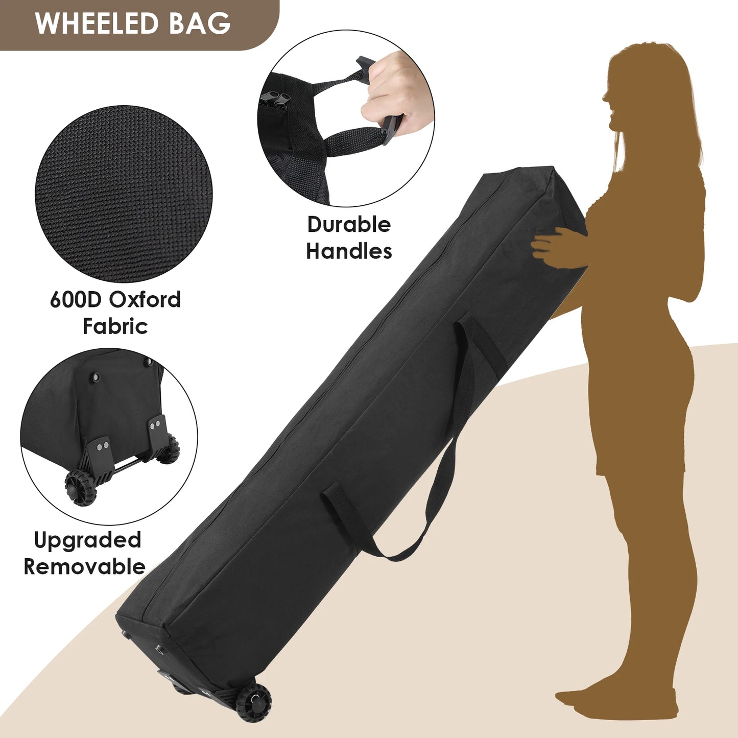 Gazebo Waterproof Pop Up Folding Tent with Mosquito Net 3.3x3.3m