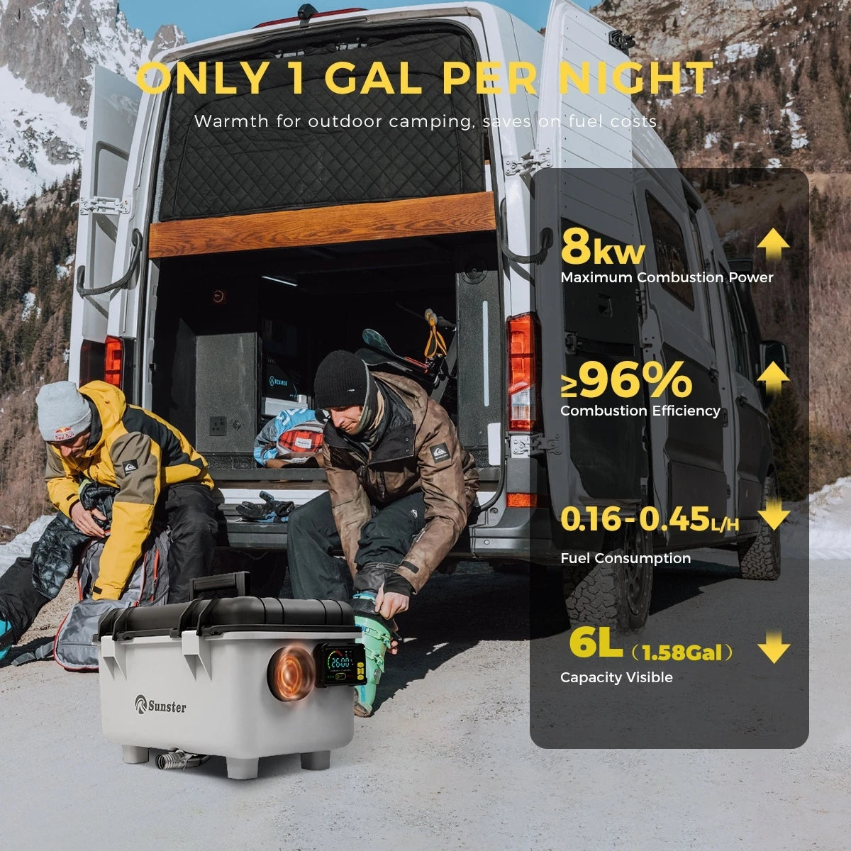 8KW Diesel Air Heater Bluetooth Control for RV Truck Car Tent Heating