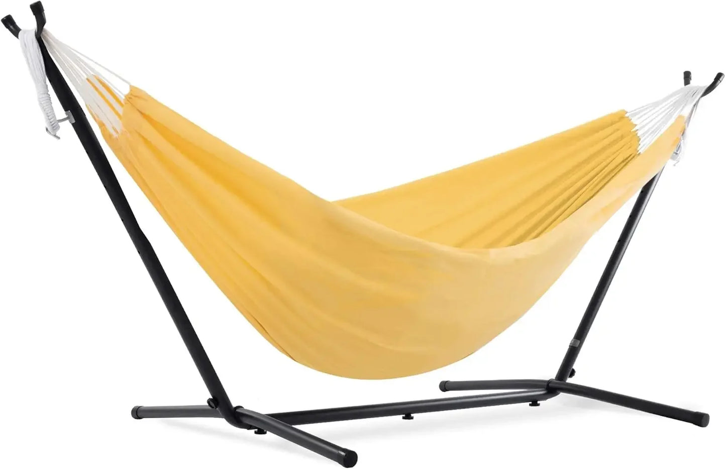 Double Polyester Hammock with Space Saving Steel Stand 450lb Capacity