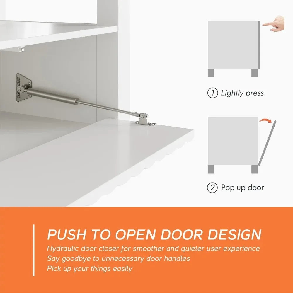 70 Inch Electric Fireplace TV Stand with LED Light Modern Entertainment Center