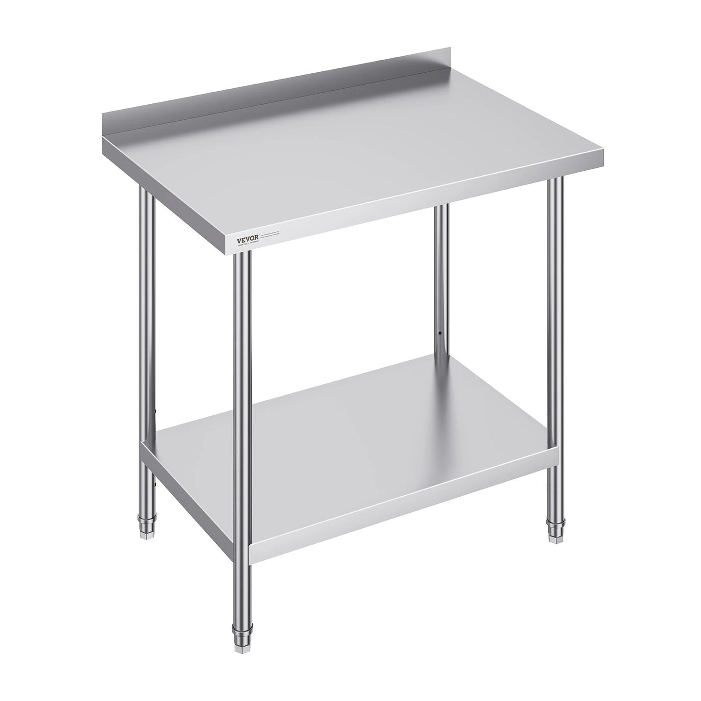 SucceBuy Stainless Steel Work Table Heavy Duty Adjustable Kitchen Table