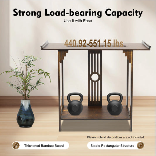 Ljustra 102cm Bamboo Entryway Table Modern Console for Home Decor