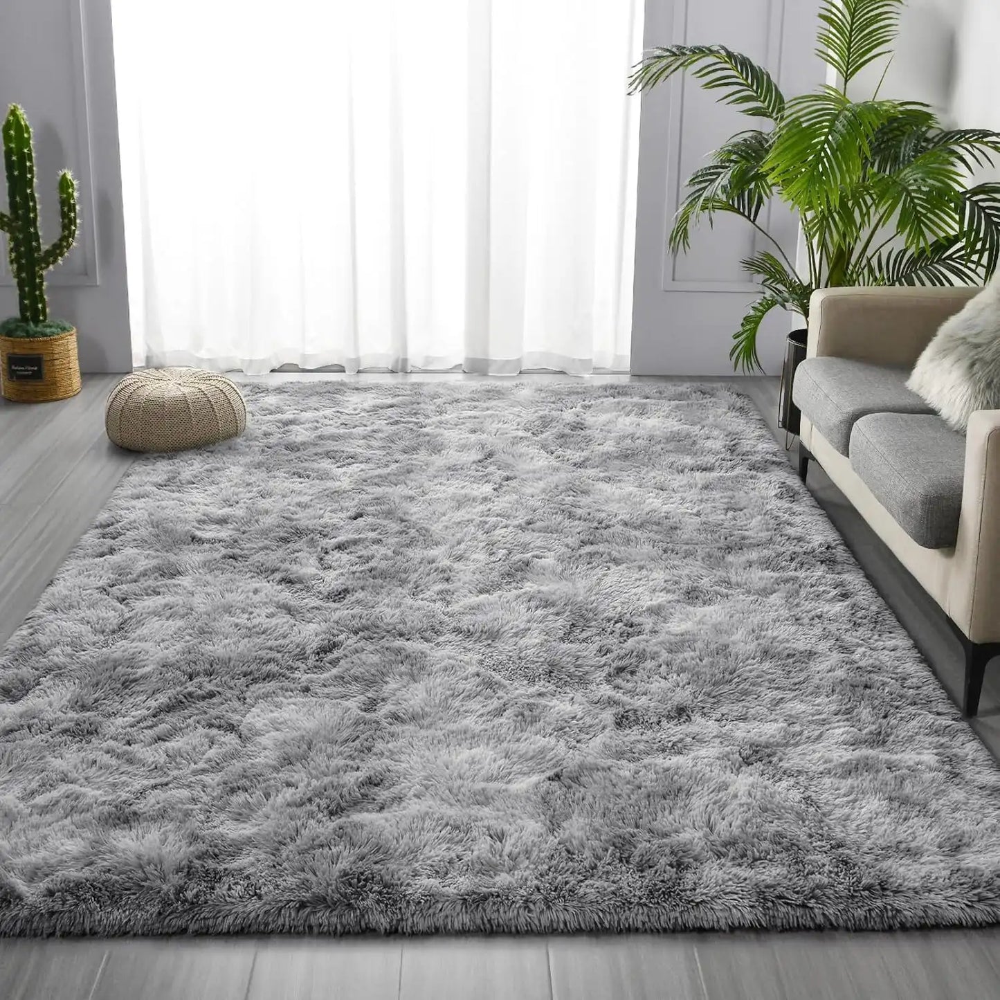 Ljustra Super Soft Plush Tie Dye Velvet Rug for Living Room Bedroom