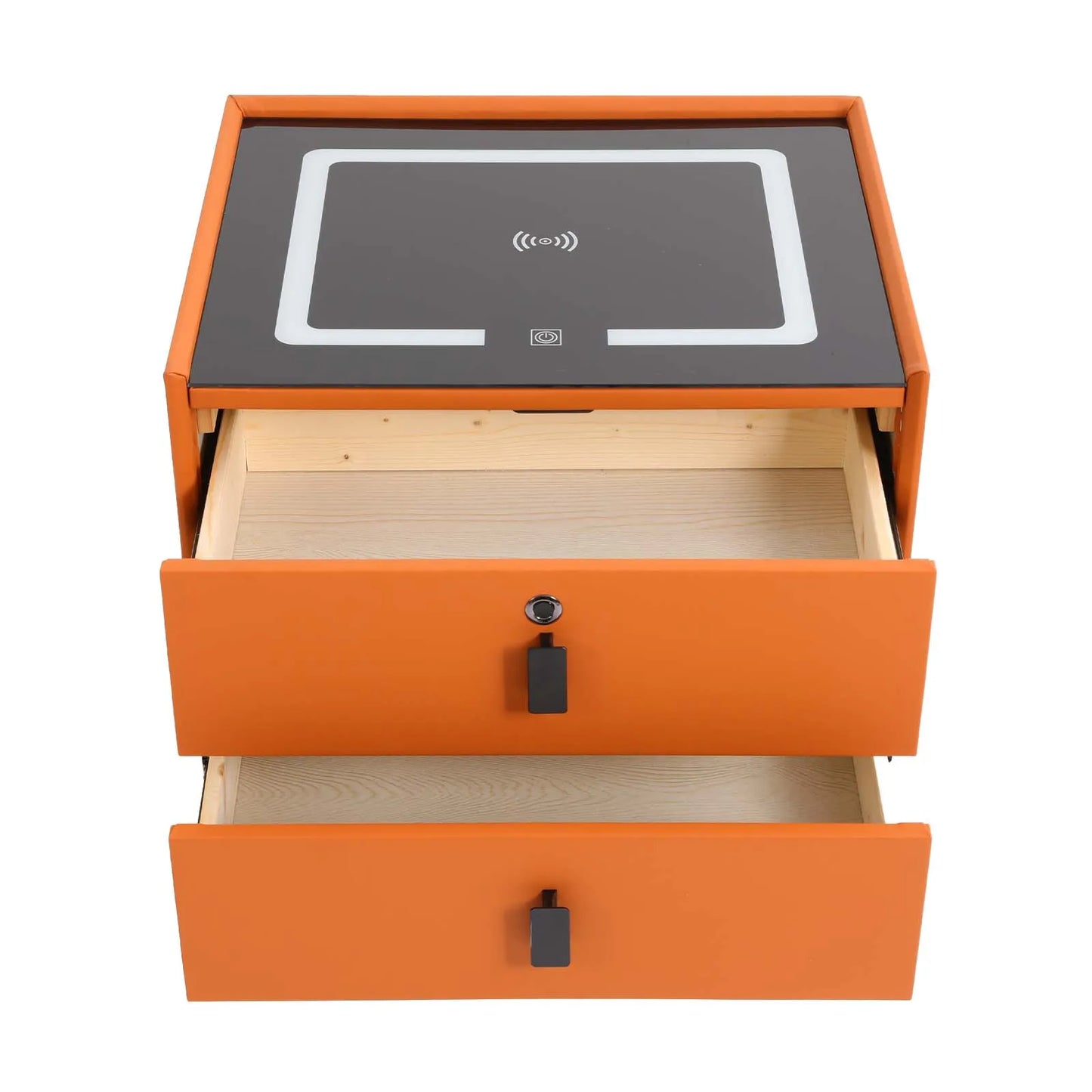 Smart Bedside Table with Bluetooth Speaker USB Wireless Charging and Light