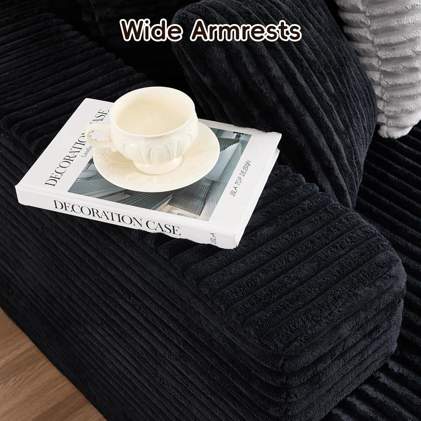 Ljustra 108 Inch Modular Sectional Sofa with Oversized Chaise Deep Seating