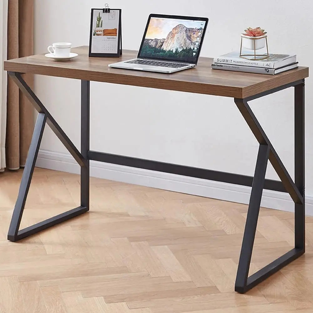 Rustic Brown Industrial Home Office Desk Simple Minimalist Design