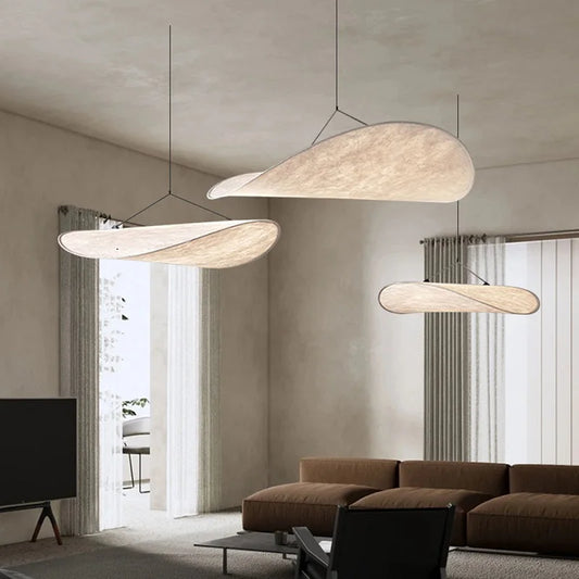 Modern LED Ceiling Chandelier Handmade Silk Pendant Light Home Decor