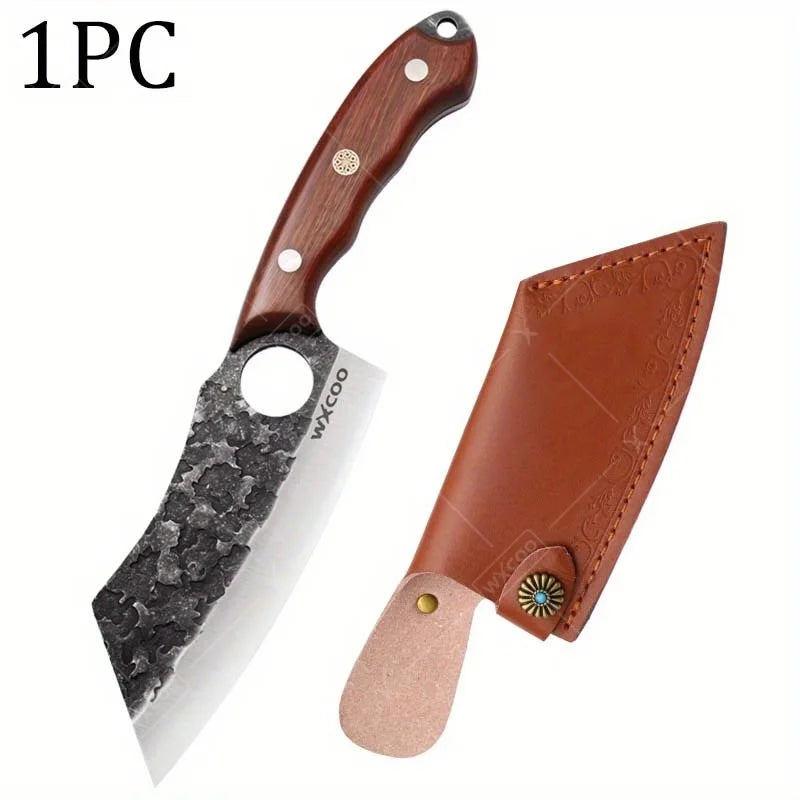Professional Stainless Steel Kitchen Knife Set Butcher Cleaver Paring Knife