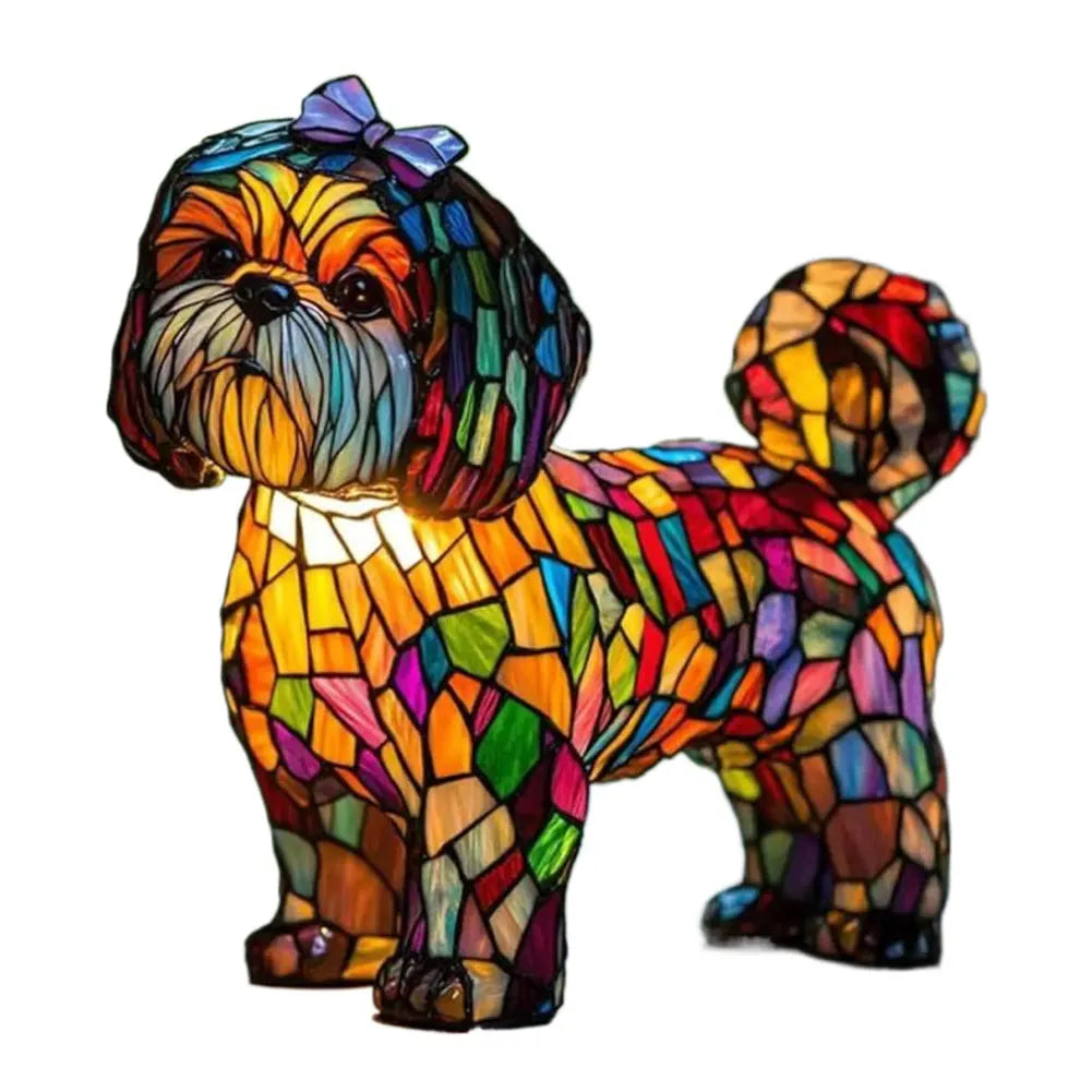 Resin Dog Series Night Light Cute Pet Dog Themed LED Table Lamp