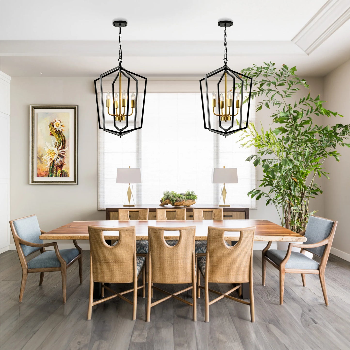 Luxury 4 Light Chandeliers Industrial Pendant Lighting Kitchen Dining Room