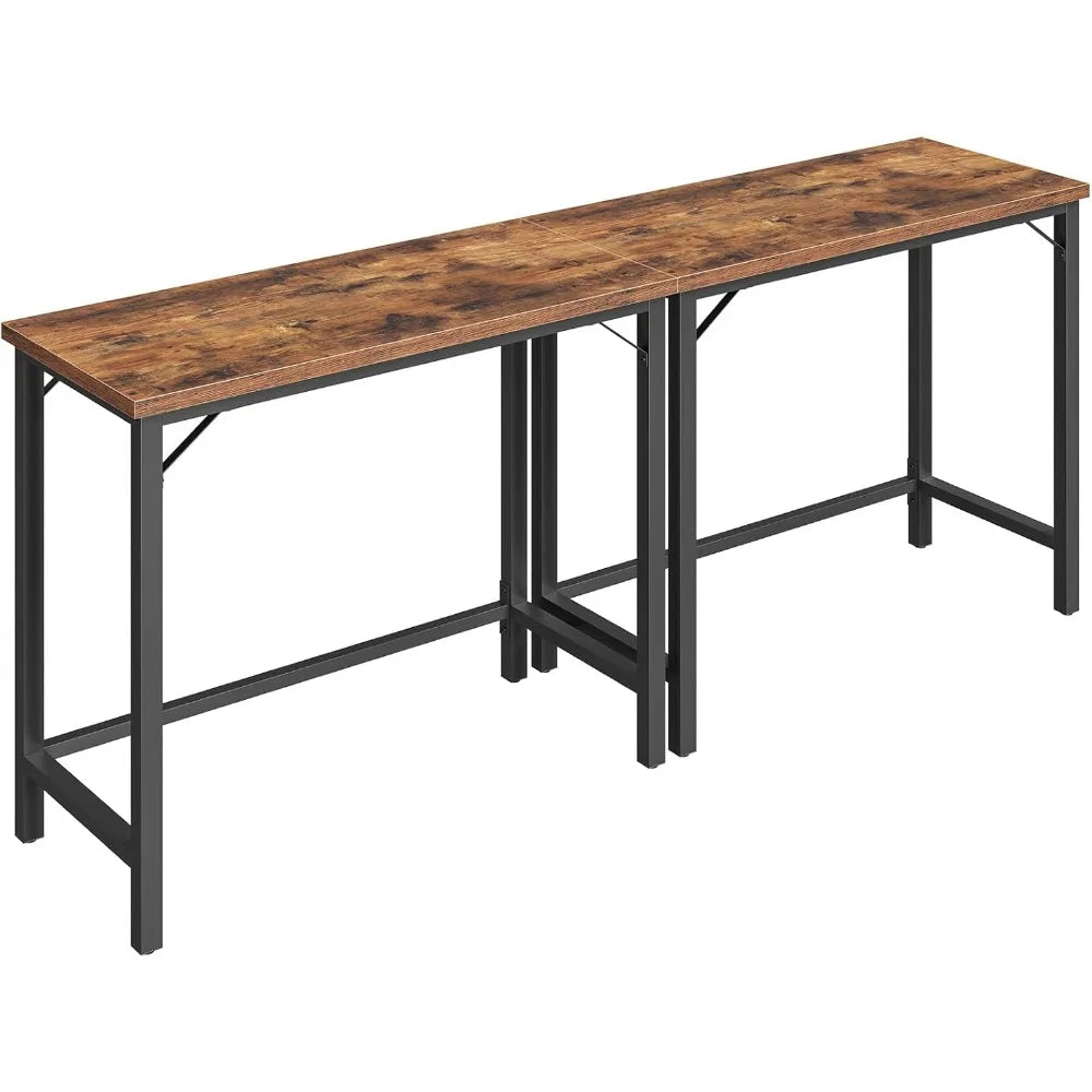 Narrow Pub Table for Dining Room Counter Bar Table Sturdy Metal Frame