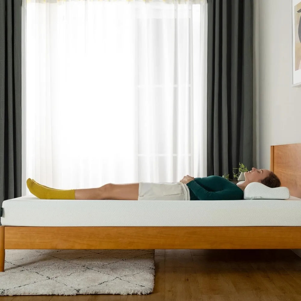 Ljustra 5 Inch Green Tea Memory Foam Twin Mattress Medium Firm Feel