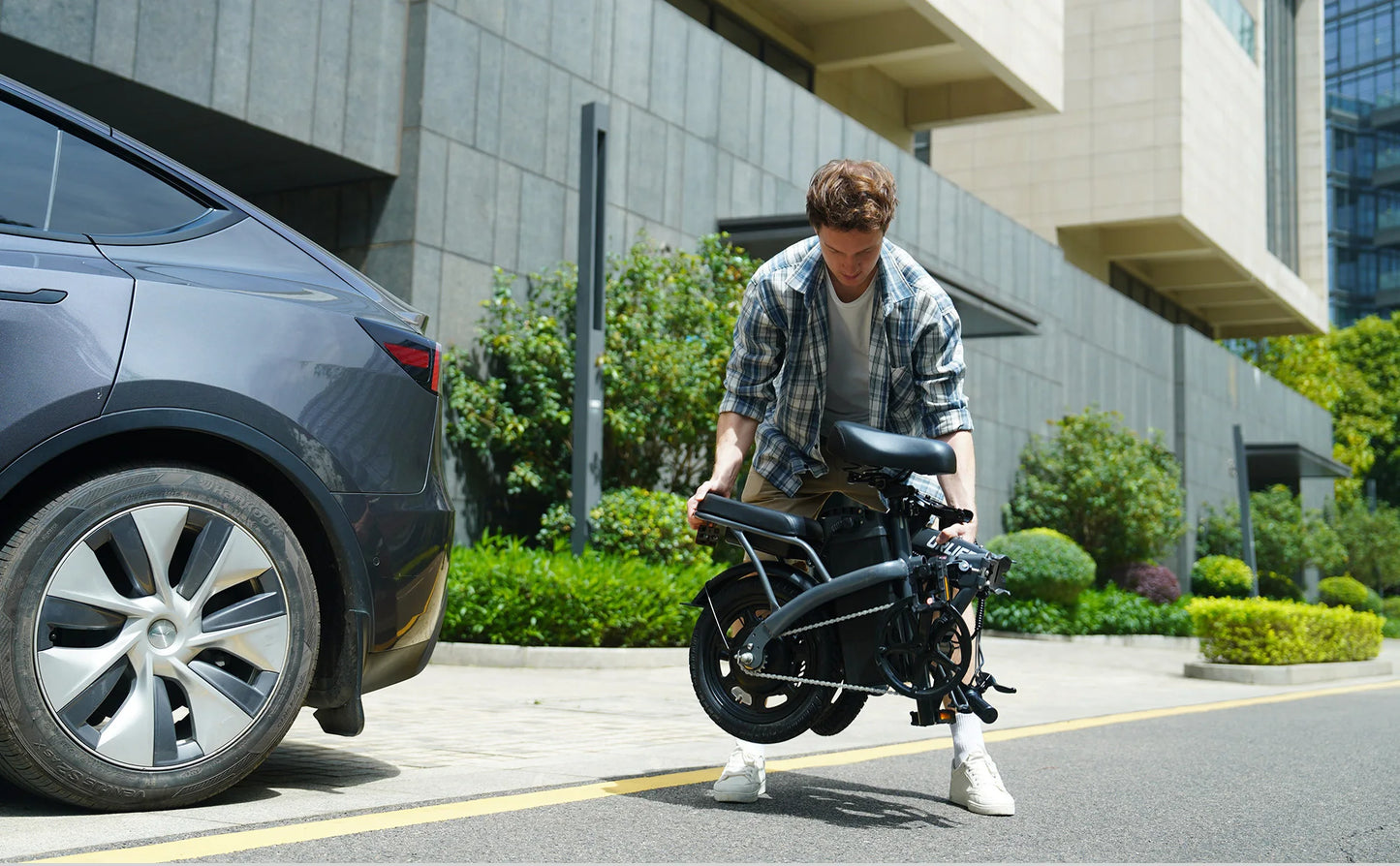 14 Inch Foldable Electric Bicycle Peak 500W Motor 48V 40 Miles Range