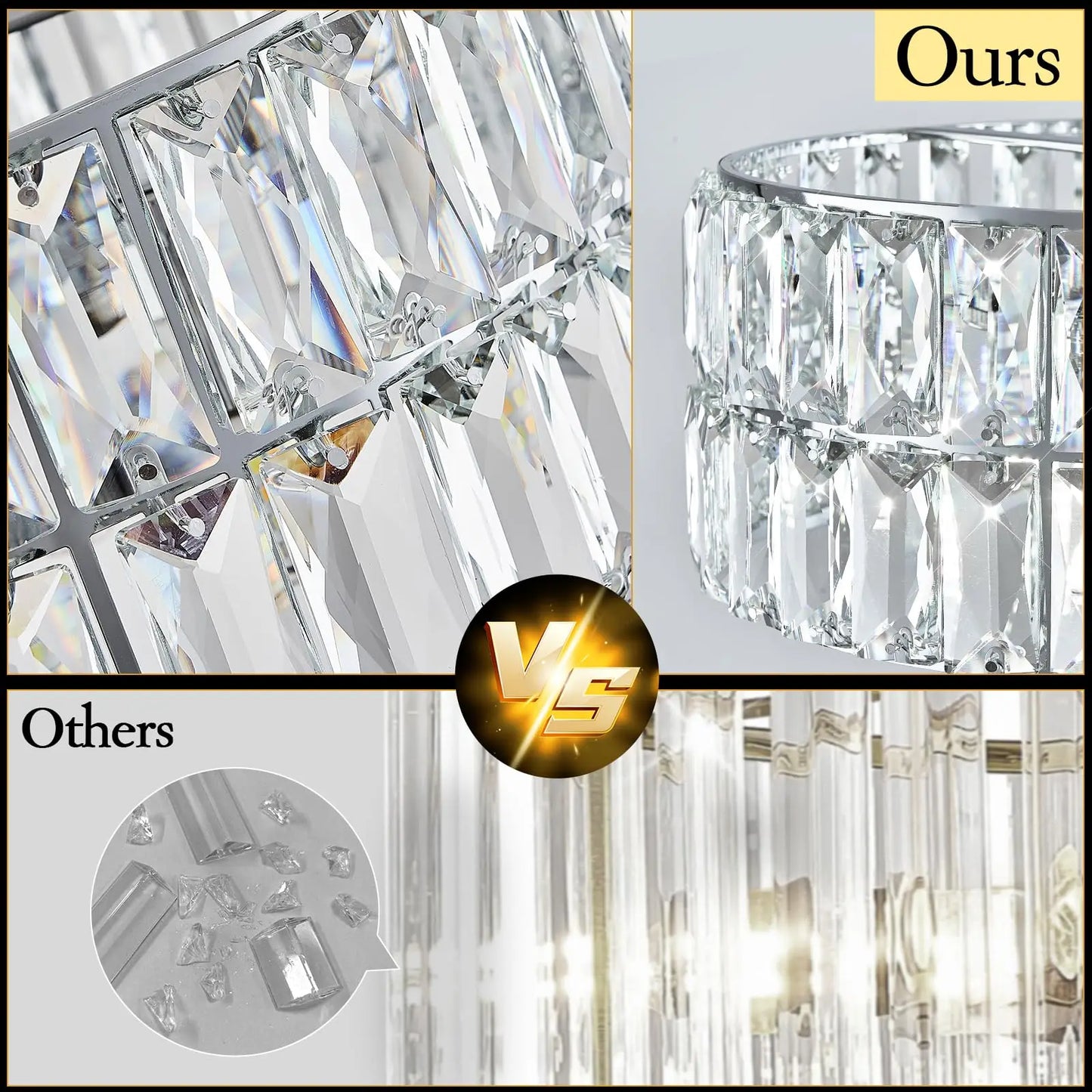 Modern 4-Light Chrome Crystal Pendant Light for Entrance Kitchen Corridor