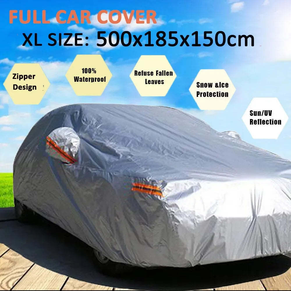 Ljustra Car Cover Outdoor Sun Protection UV Dust Heat Insulation 4 Seasons