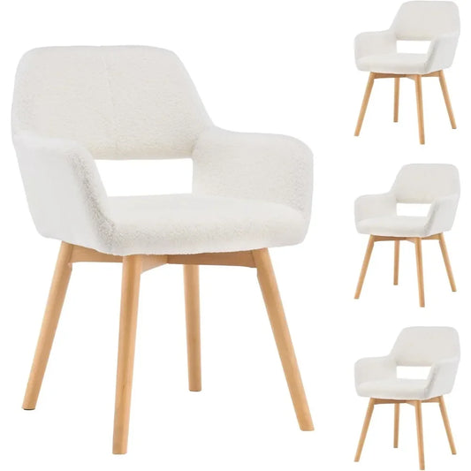 Mid Century Dining Chairs Set of 2 Upholstered Accent Chairs for Home
