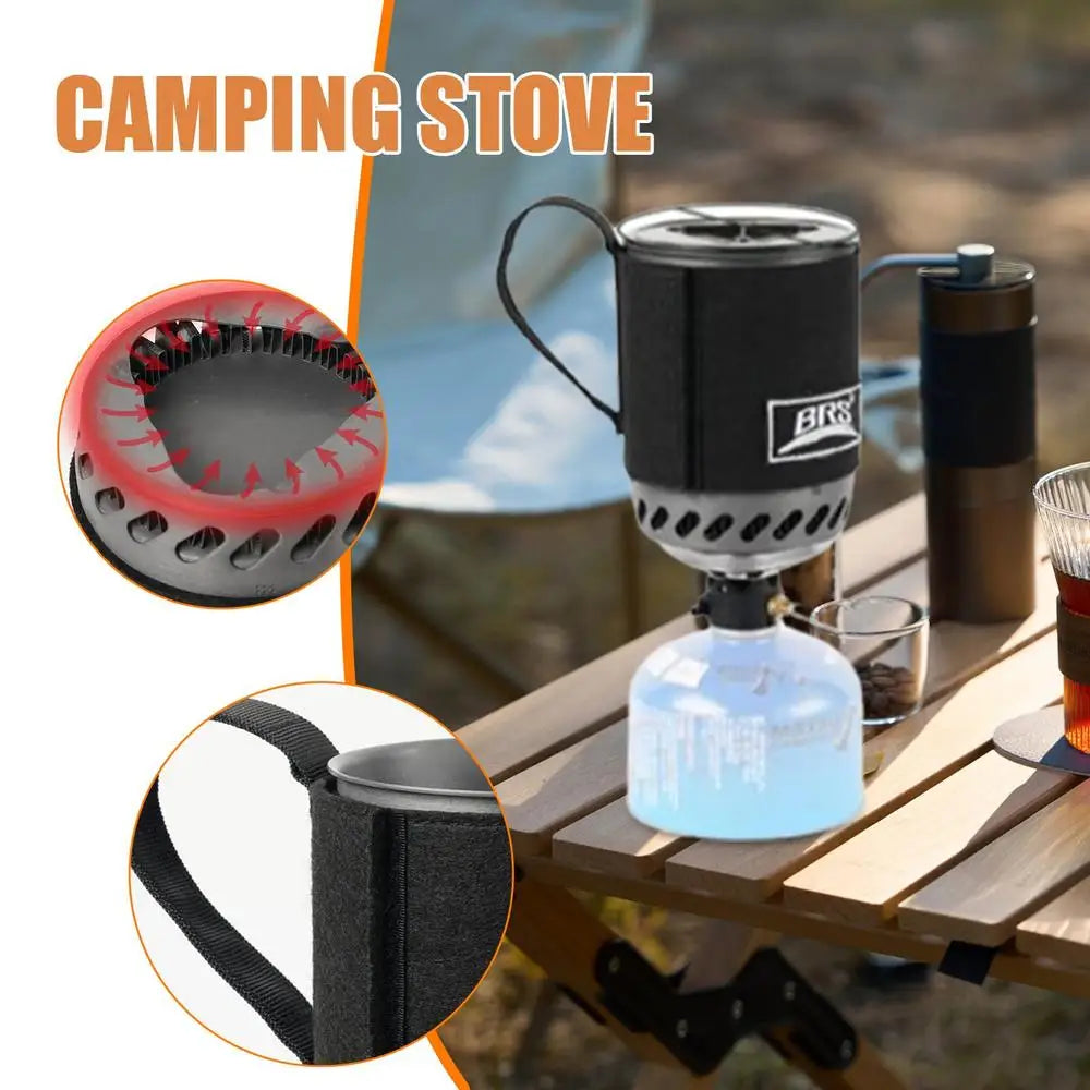 Ultralight Portable Camping Stove System Heat Collecting Pot Burner