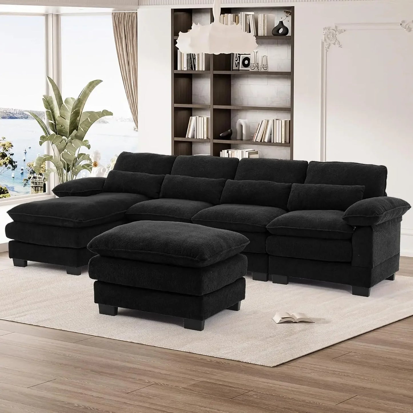 Ljustra U Shape Sectional Sofa Cloud Couch Living Room Comfy Modular Sofa