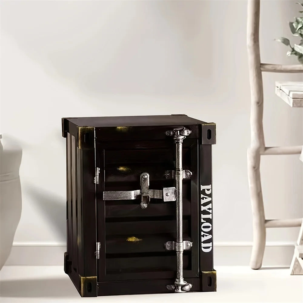 Ljustra Industrial Style Coffee Table Small Storage Nightstand Cabinet