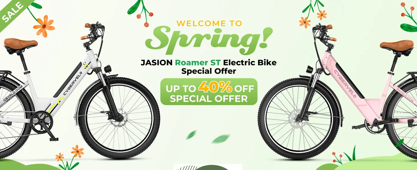 Ljustra 26 Inch Electric Bike 1000W Peak 80 Miles Removable Battery