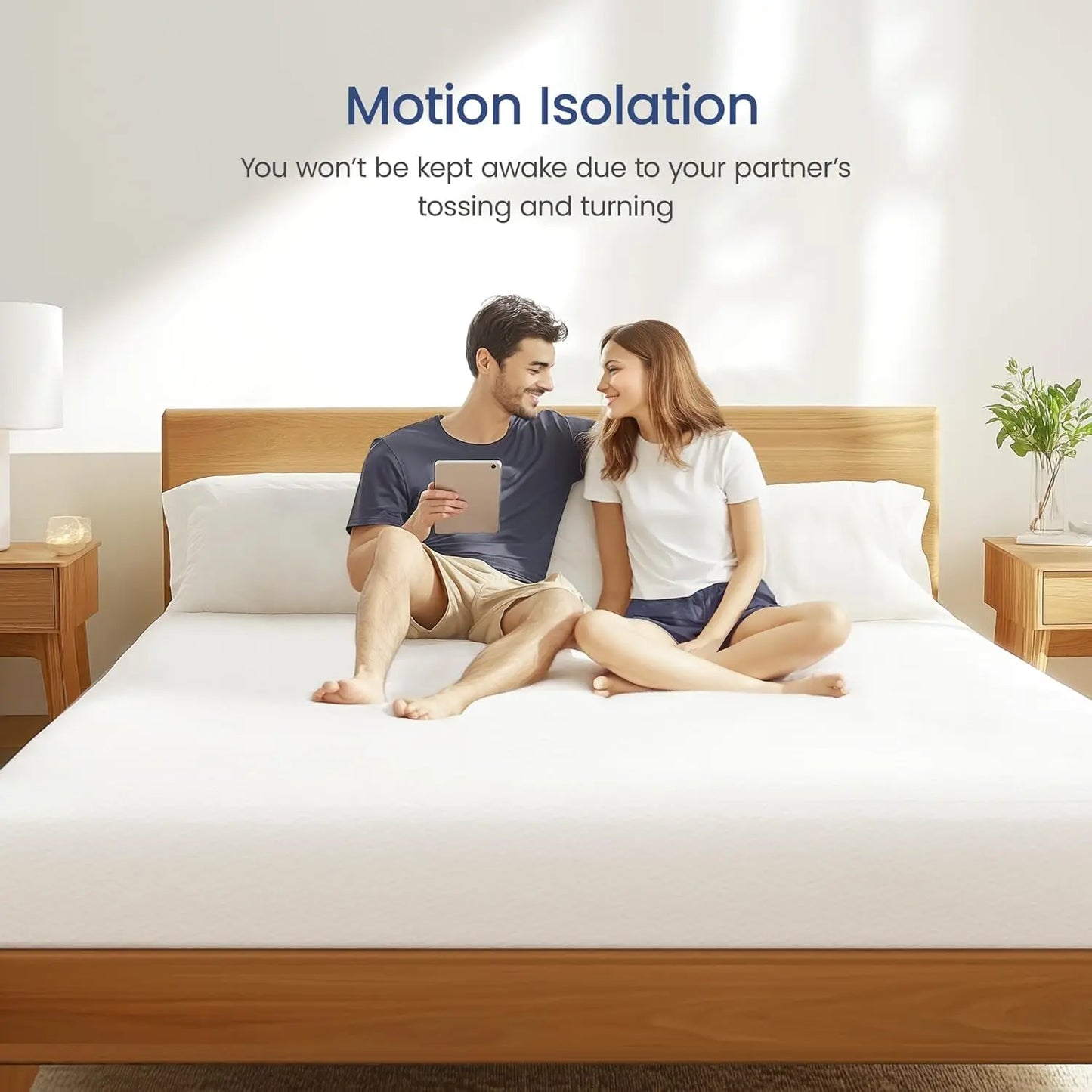 Ljustra King Green Tea Cooling Gel Memory Foam Mattress 8-14 Inch