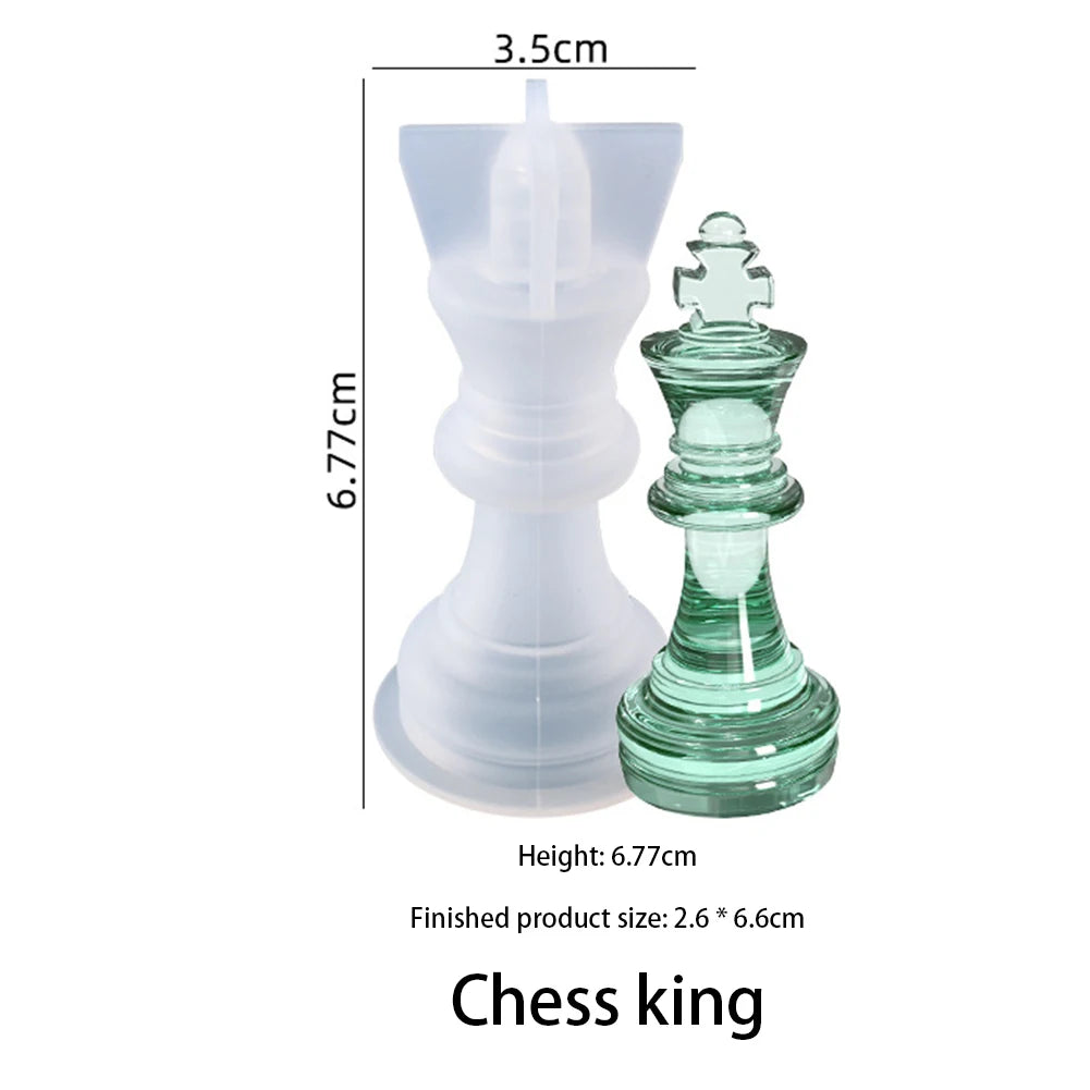 International Chess Epoxy Resin Mold DIY Silicone Chess Pieces Craft Tools