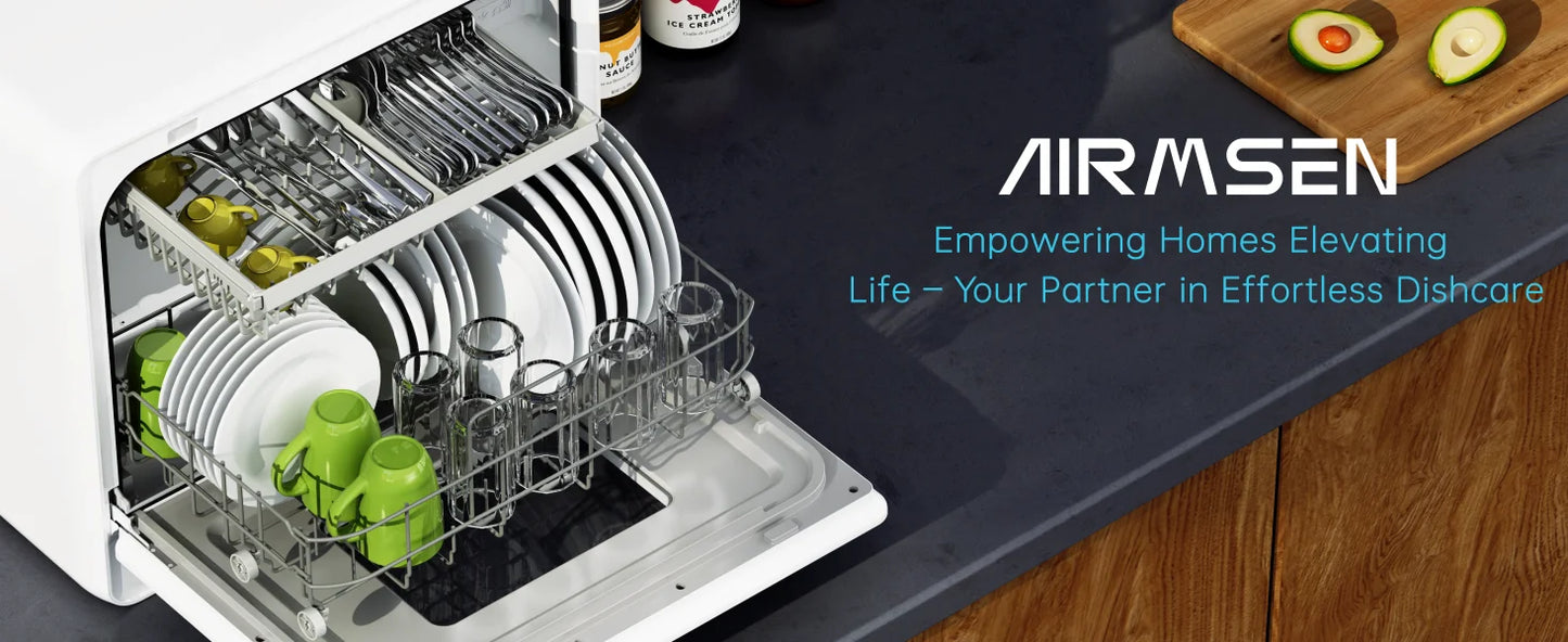 Ljustra Portable Countertop Dishwasher Large Capacity 12H Delay Start