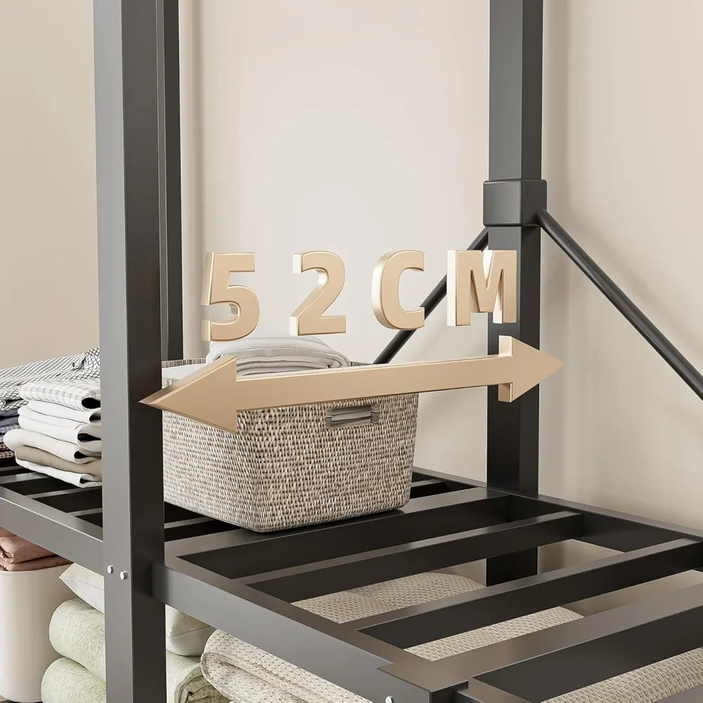 Portable Heavy Duty Wardrobe Closet 1200LBS Foldable Garment Rack