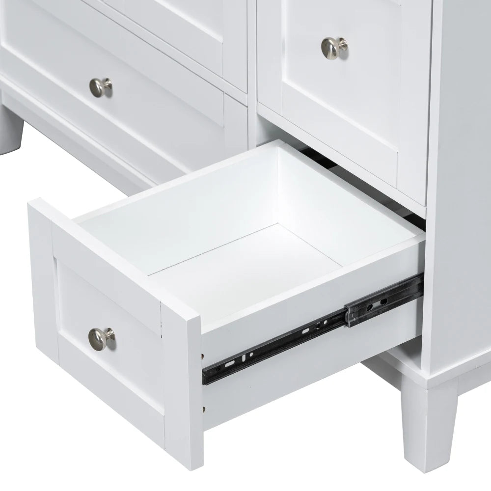 36 Inch Modern Bathroom Vanity with USB Charging and Ample Storage