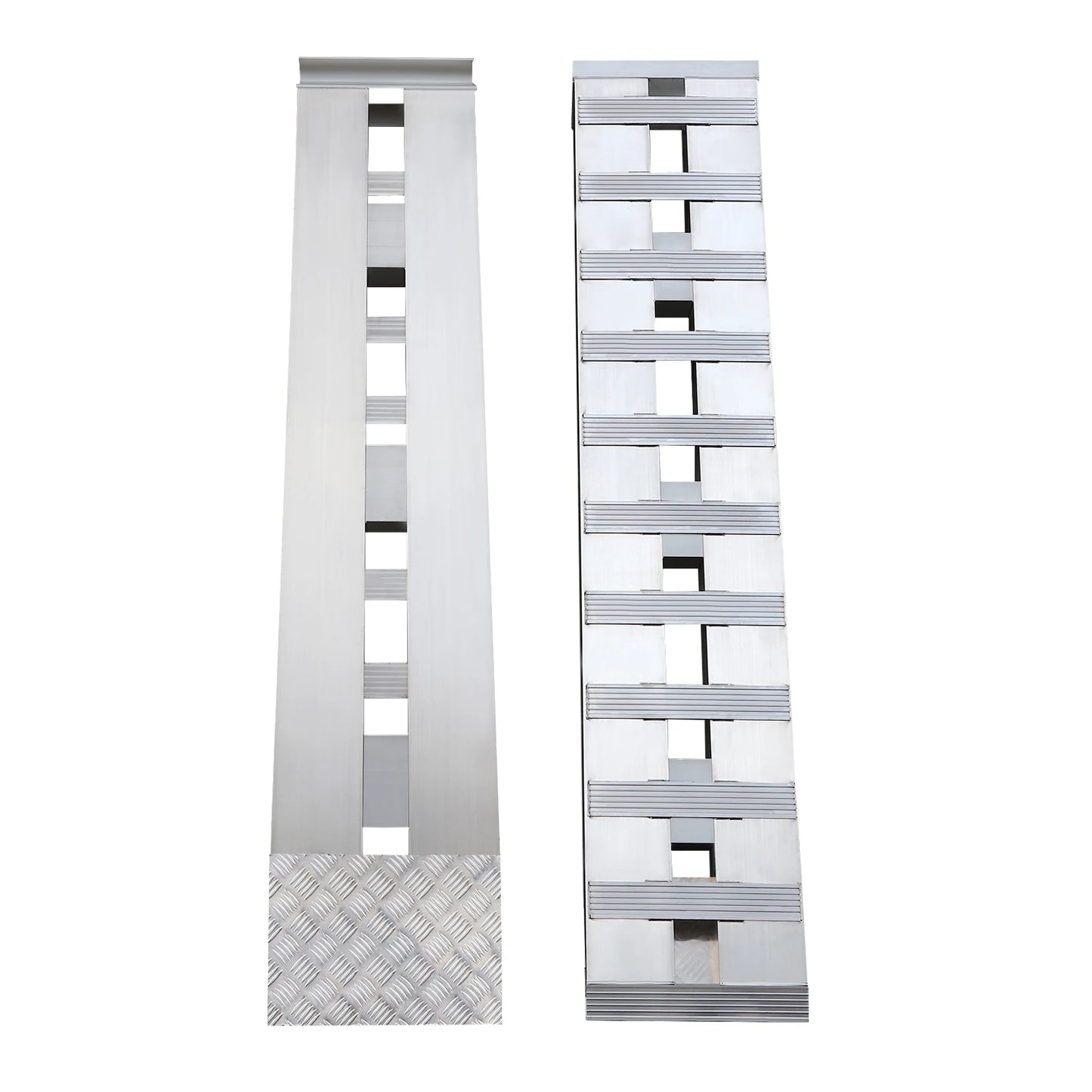 2pcs Heavy-Duty Aluminum Trailer Ramps 6000lbs 60"x12" Anti-Slip Ramps