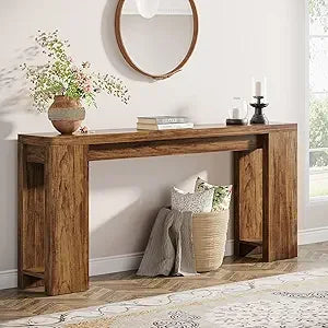 70.9 Inch Extra Long Farmhouse Console Table Narrow Entryway Sofa Table