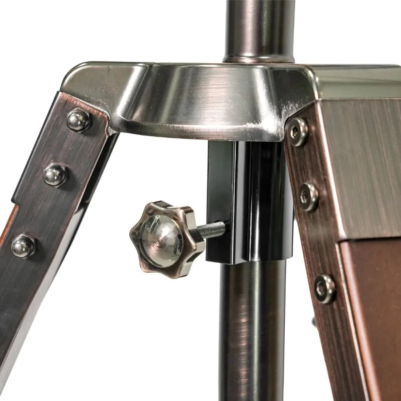 Ljustra 16 Inch Oscillating Stand Fan with Wood Tripod Legs Vintage Style