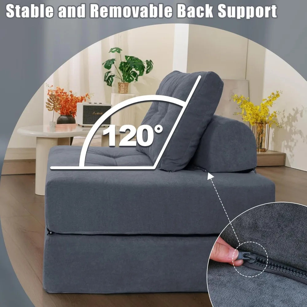 Ljustra Convertible Sofa Bed with Pillow Sleeper Chair Living Room Bedroom