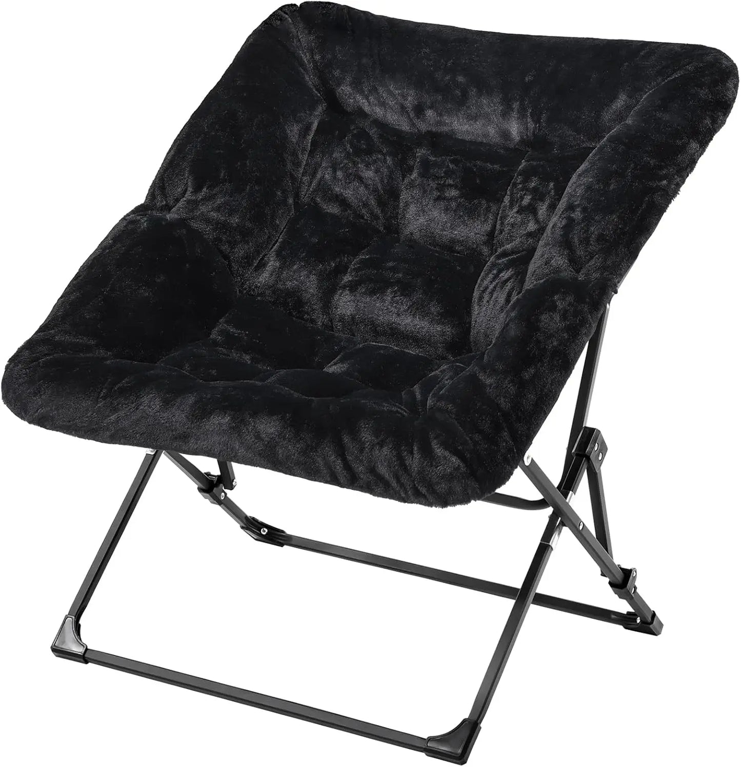 Comfy Faux Fur Folding Lounge Chair for Bedroom Living Room Dorms