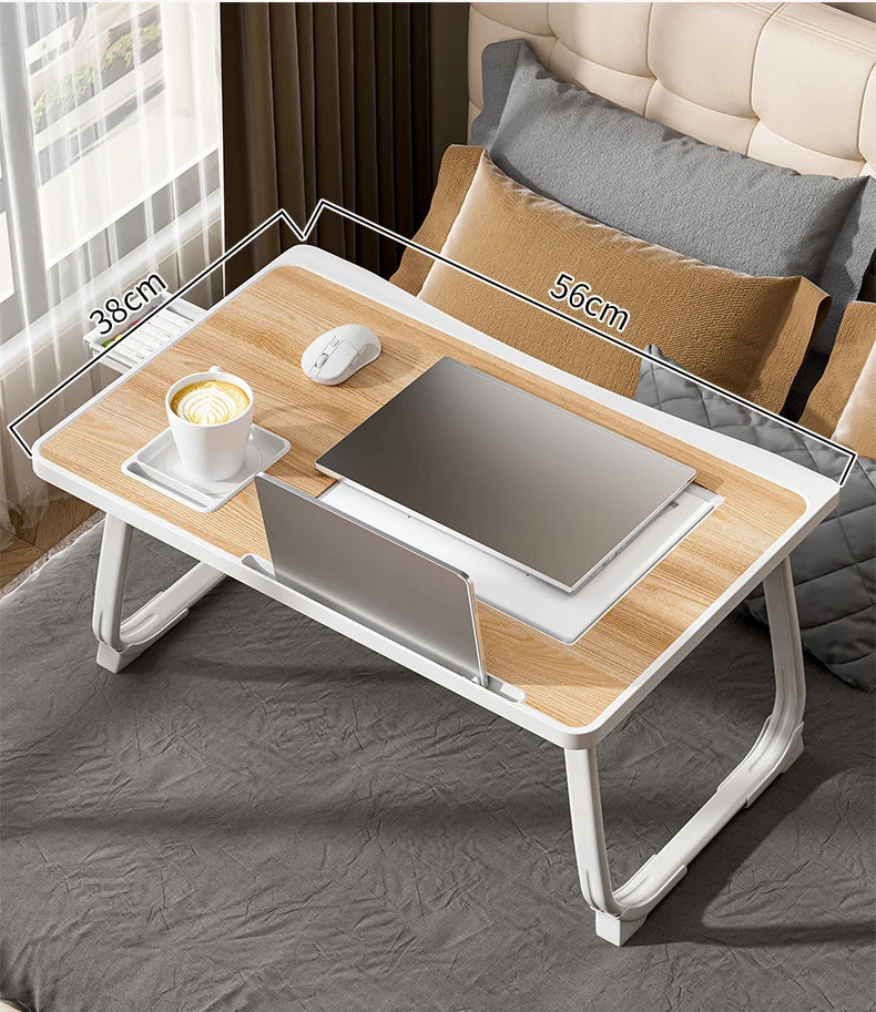 Foldable Portable Adjustable Height Laptop Bed Desk with Storage