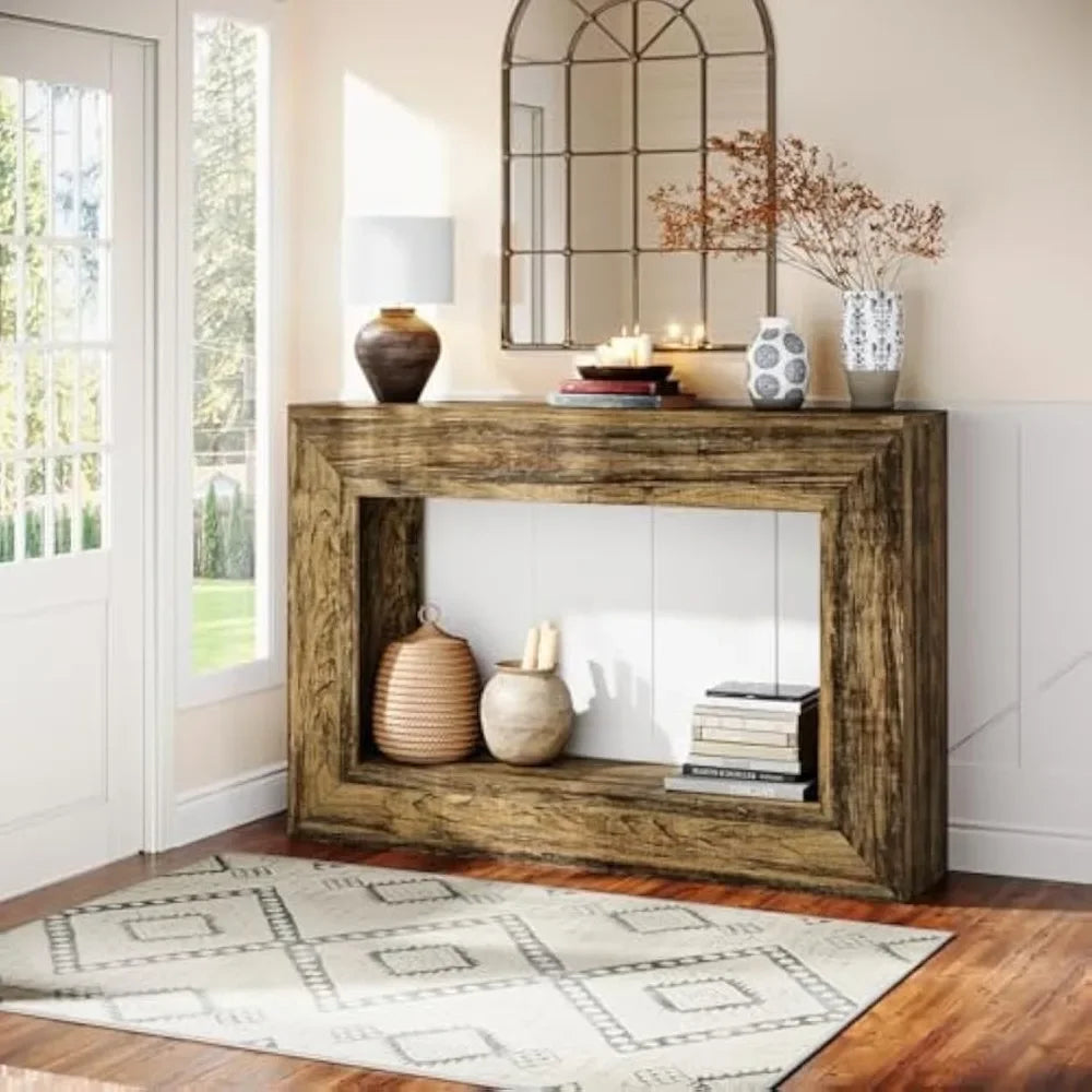 Console Table for Entryway 47 Inch Farmhouse Wood Style Sofa Table