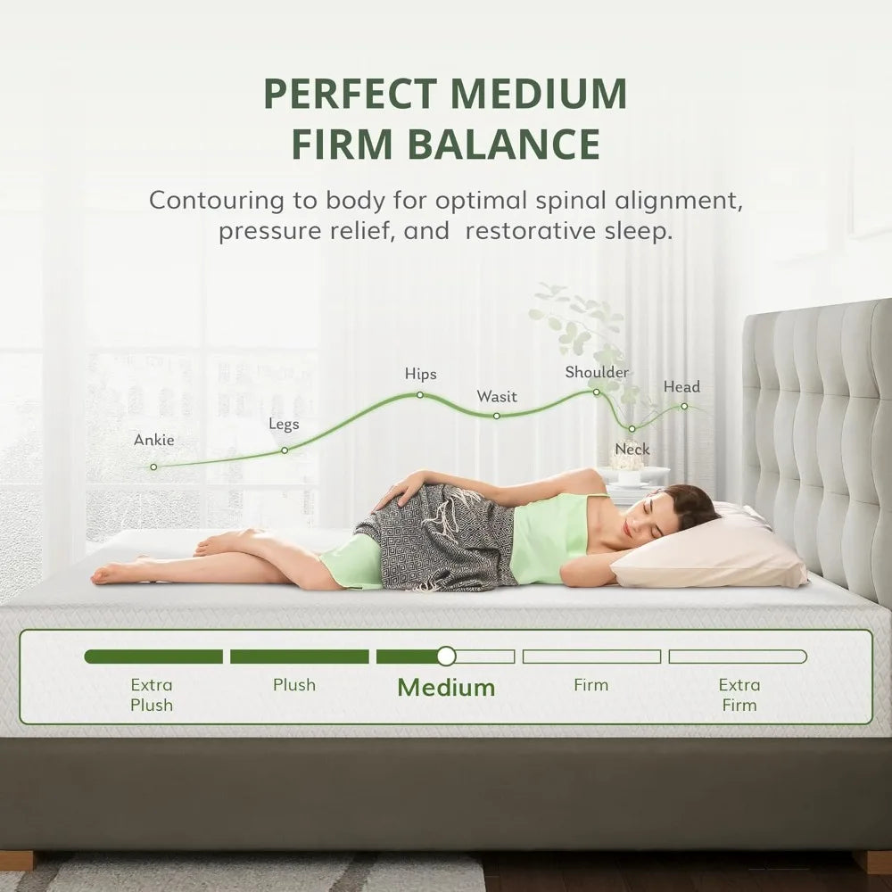 Ljustra Kids Bunk Bed Mattress Memory Foam Cooling Pressure Relief