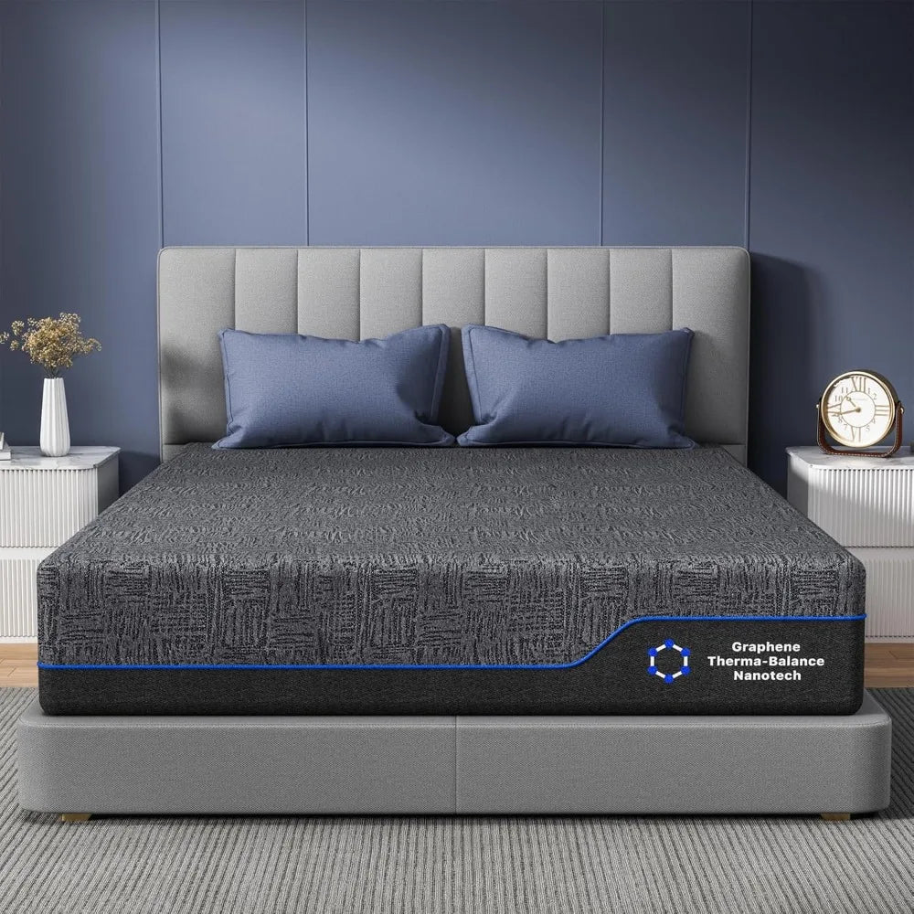Ljustra 10 Inch Queen Memory Foam Mattress Cooling Gel Medium Firm