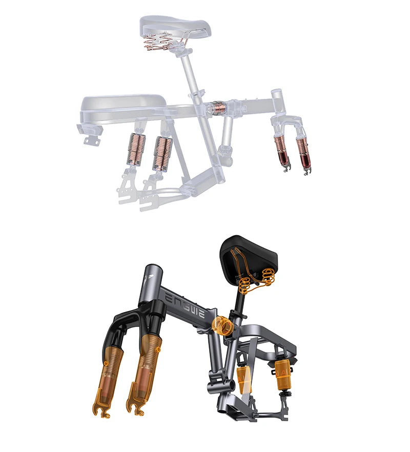 ENGWE T14 Folding Electric Bicycle 350W 48V 10Ah Urban Commuter Bike